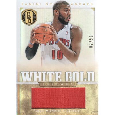 2012-13 Panini Gold Standard White Gold Threads #20 Greg Monroe/99