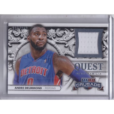 2013-14 Panini Crusade Quest Memorabilia #1 Andre Drummond/299