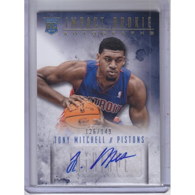 2013-14 Panini Intrigue Impact Rookie Autographs #35 Tony Mitchell/149