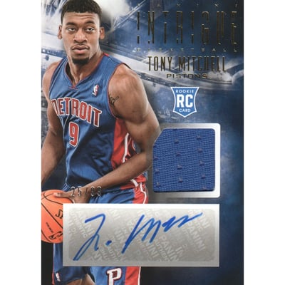 2013-14 Panini Intrigue Rookie Autographed Memorabilia #1 Tony Mitchell/99