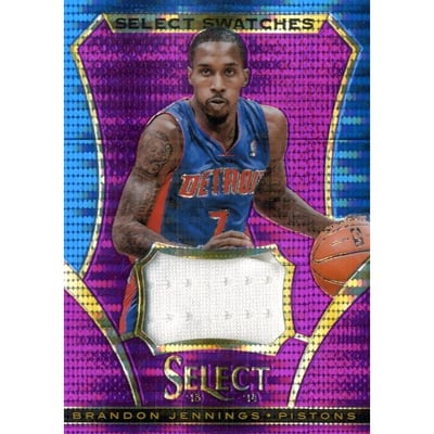 2013-14 Select Swatches Prizms Purple #39 Brandon Jennings