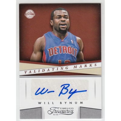 2013-14 Timeless Treasures Validating Marks #48 Will Bynum