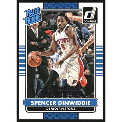 2014-15 Donruss Press Proofs Purple #229 Spencer Dinwiddie