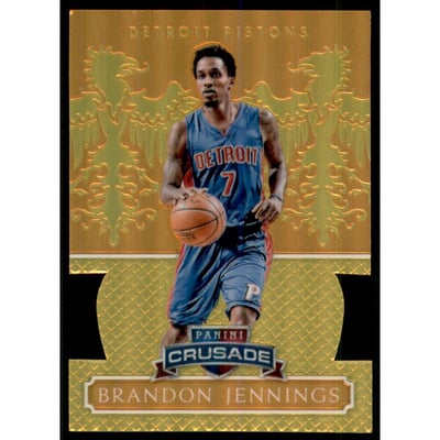 2014-15 Panini Excalibur Crusade Orange Die-Cuts #55 Brandon Jennings