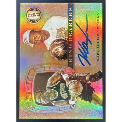 2014-15 Panini Gold Standard Ring Bearers Autographs #27 Mark Aguirre Auto /199