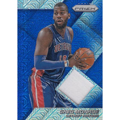 2014-15 Panini Prizm Jerseys Prizms Blue Mojo #35 Greg Monroe