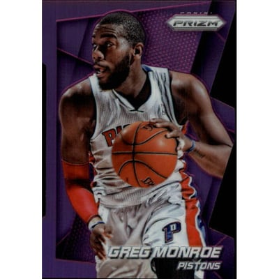 2014-15 Panini Prizm Prizms Purple Die Cut #103 Greg Monroe