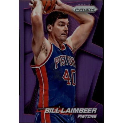 2014-15 Panini Prizm Prizms Purple Die Cut #186 Bill Laimbeer