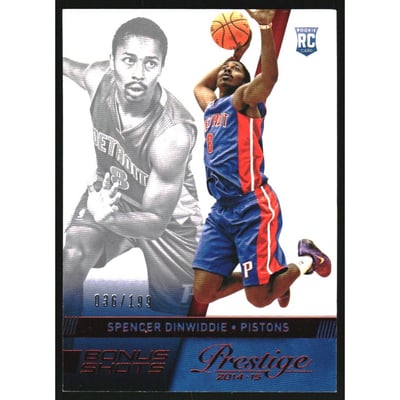 2014-15 Prestige Bonus Shots Red #193 Spencer Dinwiddie