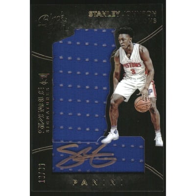 2015-16 Panini Black Gold Sizeable Signatures Jerseys #RSSSJ Stanley Johnson