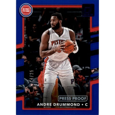 2017-18 Donruss Press Proof Blue #43 Andre Drummond