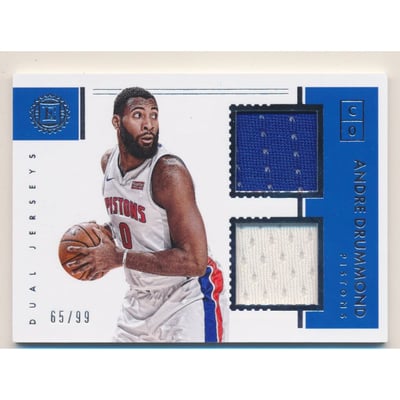 2017-18 Panini Encased Dual Jerseys #16 Andre Drummond