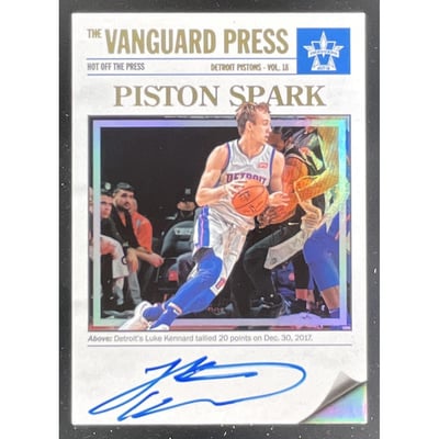 2017-18 Vanguard Hot off the Press #HP-LKN Luke Kennard RC Auto /99