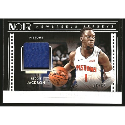 2018-19 Panini Noir Newsreels Jerseys #5 Reggie Jackson