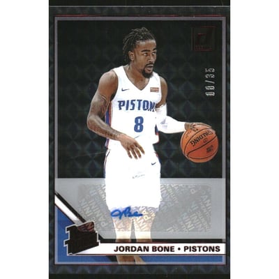 2019-20 Clearly Donruss Rated Rookie Autographs Red Mosaic #34 Jordan Bone