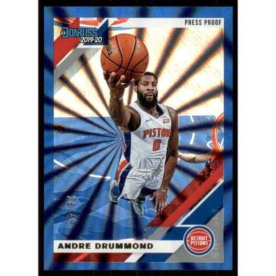 2019-20 Donruss Press Proof Blue Laser #58 Andre Drummond