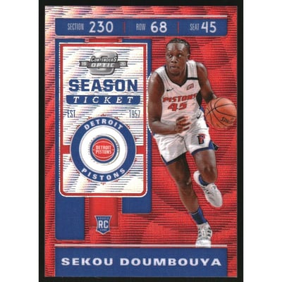2019-20 Panini Contenders Optic T-Mall Rookies Red Wave #133 Sekou Doumbouya