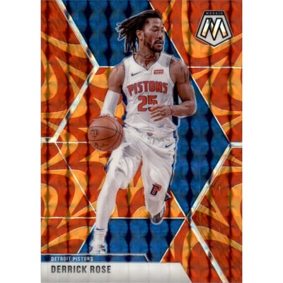 2019-20 Panini Mosaic Mosaic Orange Reactive #67 Derrick Rose