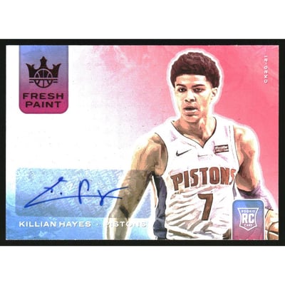 2020-21 Court Kings Fresh Paint Autographs Ruby #15 Killian Hayes/99