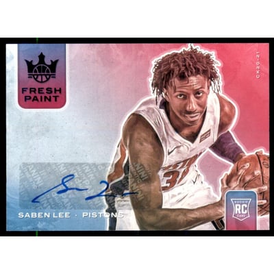 2020-21 Court Kings Fresh Paint Autographs Violet #26 Saben Lee/35