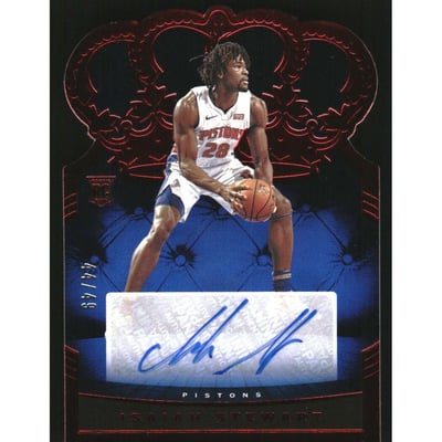 2020-21 Crown Royale Rookie Crown Autographs Red #28 Isaiah Stewart