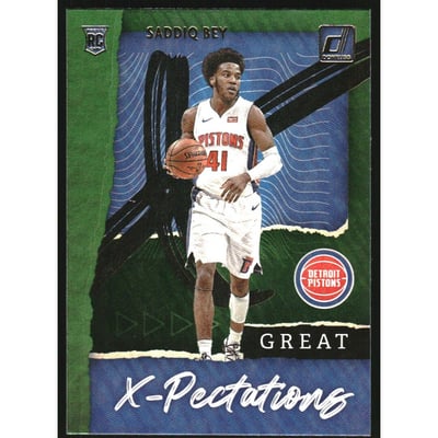2020-21 Donruss Great X-Pectations Green Flood #19 Saddiq Bey