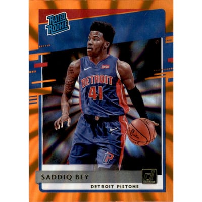 2020-21 Donruss Holo Orange Laser #210 Saddiq Bey RR