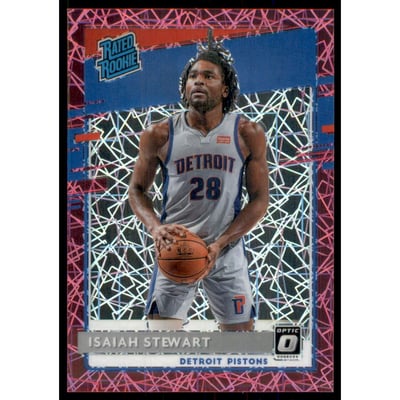2020-21 Donruss Optic Pink Velocity #166 Isaiah Stewart RR