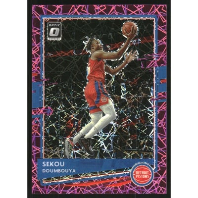 2020-21 Donruss Optic Pink Velocity #19 Sekou Doumbouya