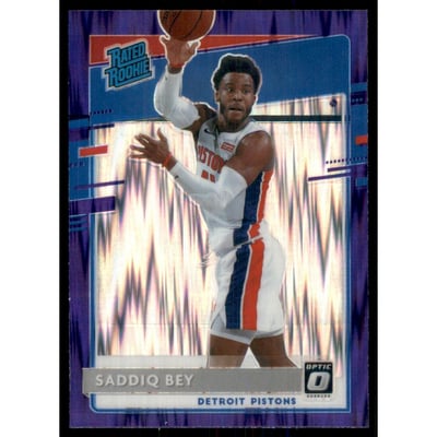 2020-21 Donruss Optic Purple Shock #169 Saddiq Bey RR