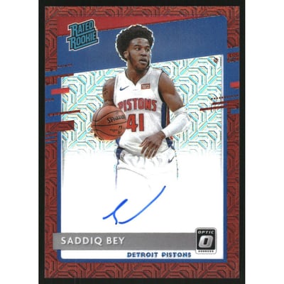 2020-21 Donruss Optic Rated Rookies Signatures Choice #169 Saddiq Bey