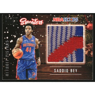 2020-21 Hoops Rookie Sweaters #24 Saddiq Bey