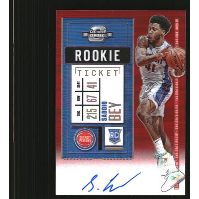 2020-21 Panini Contenders Optic Red #113 Saddiq Bey AU/149