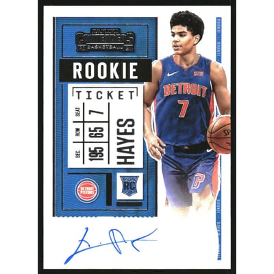 2020-21 Panini Contenders Photo Variation Autographs #117 Killian Hayes AU