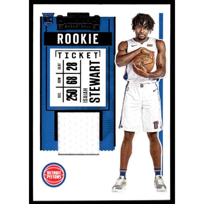 2020-21 Panini Contenders Rookie Ticket Swatches #24 Isaiah Stewart