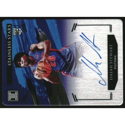 2020-21 Panini Impeccable Stainless Stars Autographs Blue #10 Isaiah Stewart
