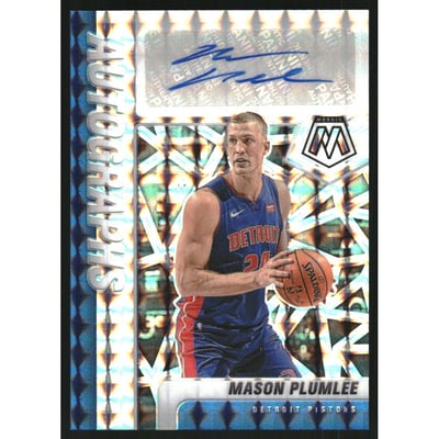 2020-21 Panini Mosaic Autographs Mosaic #28 Mason Plumlee