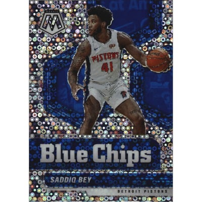 2020-21 Panini Mosaic Blue Chips Fast Break #4 Saddiq Bey