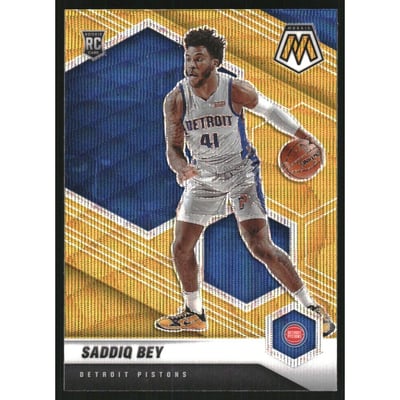 2020-21 Panini Mosaic Mosaic Gold Wave #209 Saddiq Bey