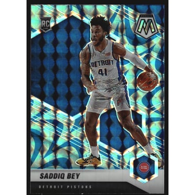 2020-21 Panini Mosaic Mosaic Reactive Blue #209 Saddiq Bey