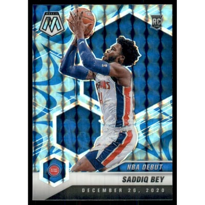 2020-21 Panini Mosaic Mosaic Reactive Blue #276 Saddiq Bey