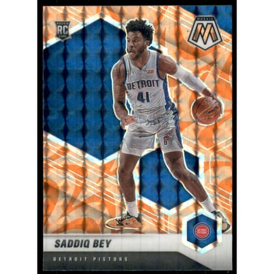 2020-21 Panini Mosaic Mosaic Reactive Orange #209 Saddiq Bey