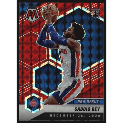 2020-21 Panini Mosaic Mosaic Red #276 Saddiq Bey