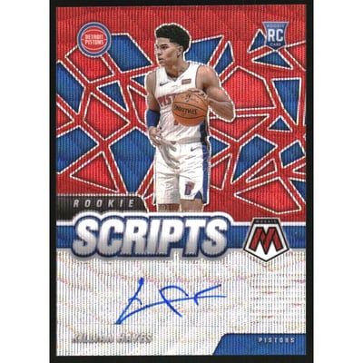 2020-21 Panini Mosaic Rookie Scripts Red Wave #22 Killian Hayes