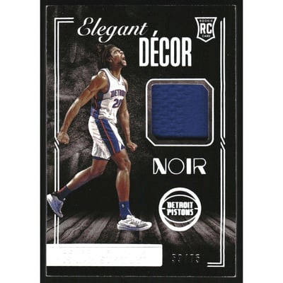 2020-21 Panini Noir Elegant Decor Rookie Jerseys #11 Isaiah Stewart