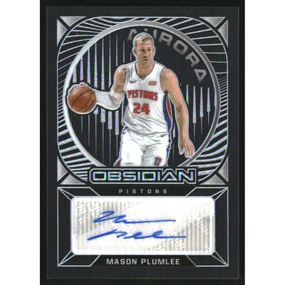 2020-21 Panini Obsidian Aurora Autographs #3 Mason Plumlee/99