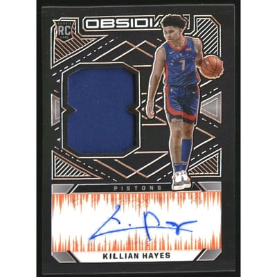2020-21 Panini Obsidian Electric Etch Orange #209 Killian Hayes AU JSY