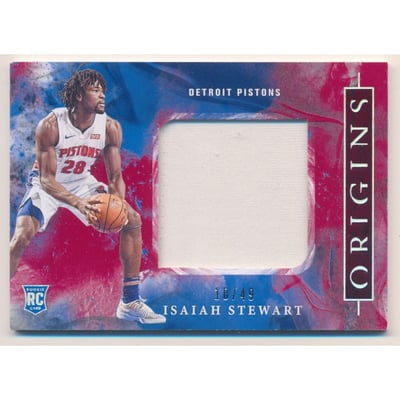 2020-21 Panini Origins Rookie Jumbo Jerseys Red #8 Isaiah Stewart