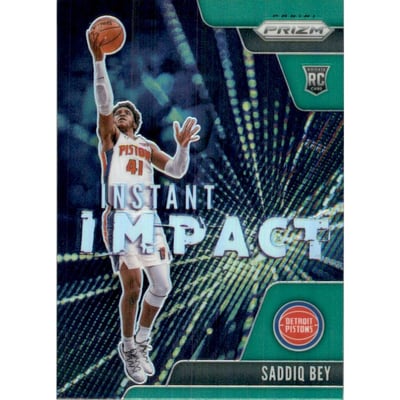 2020-21 Panini Prizm Instant Impact Prizms Green #24 Saddiq Bey