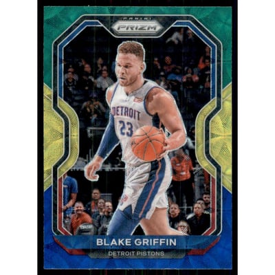 2020-21 Panini Prizm Prizms Choice Blue Yellow and Green #62 Blake Griffin